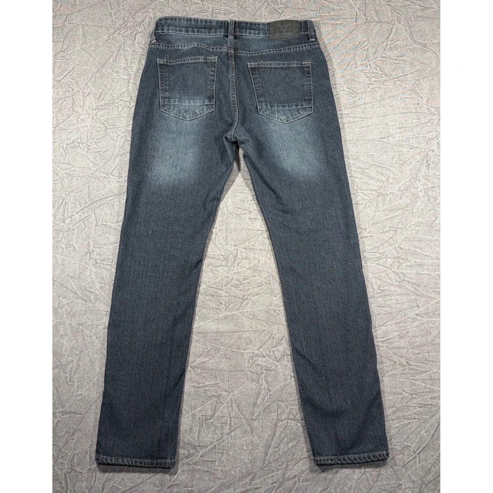 MBX Denim Jeans Men 30x30 Blue Straight Leg Dark Wash Casual Denim Pants